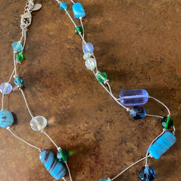 Lia Sophia 2 strand multicolor beaded necklace - Picture 3 of 4